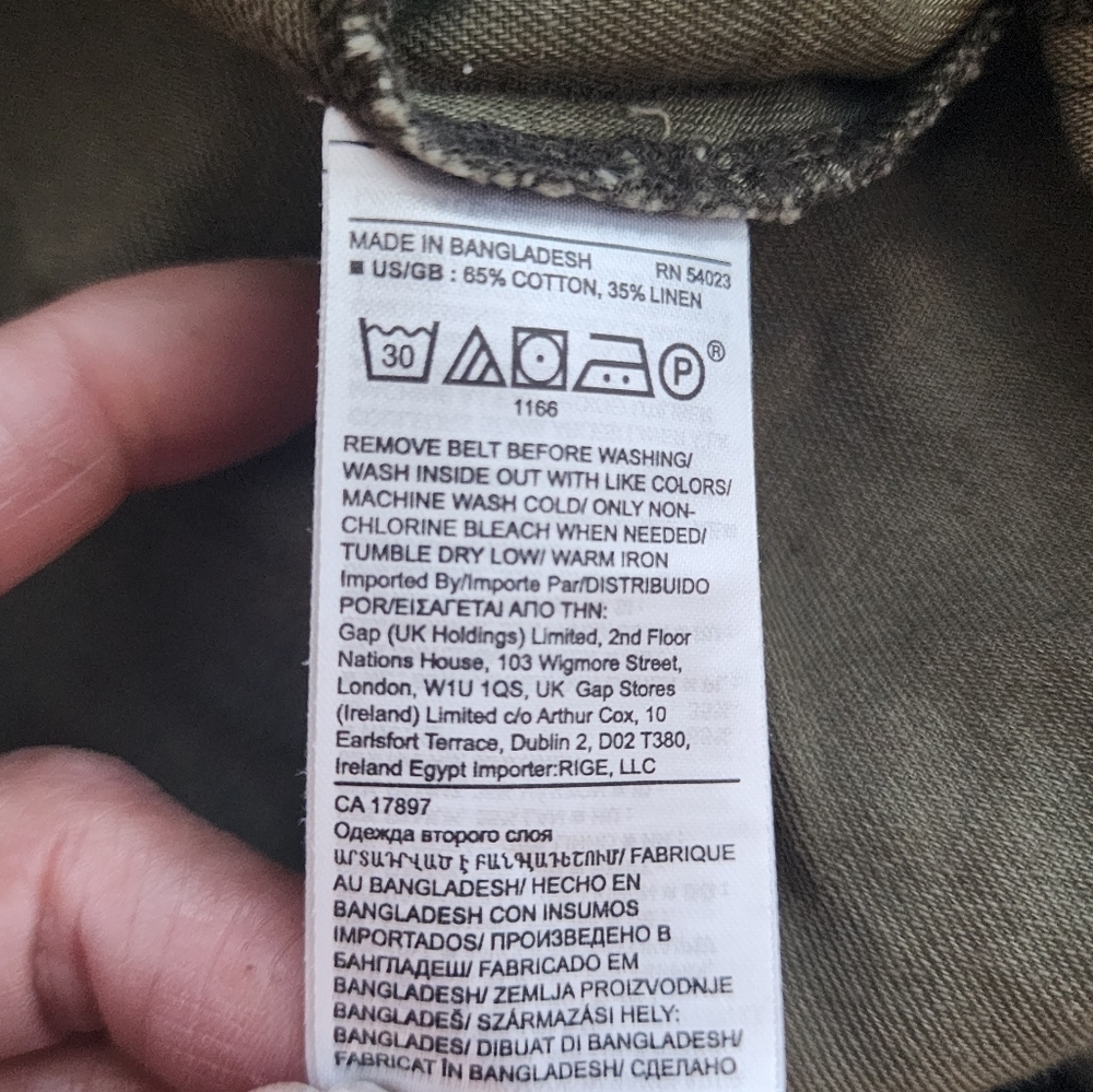 Heritage collection of Banana Republic romper Olive Color Sz 4 - Picture 5 of 15